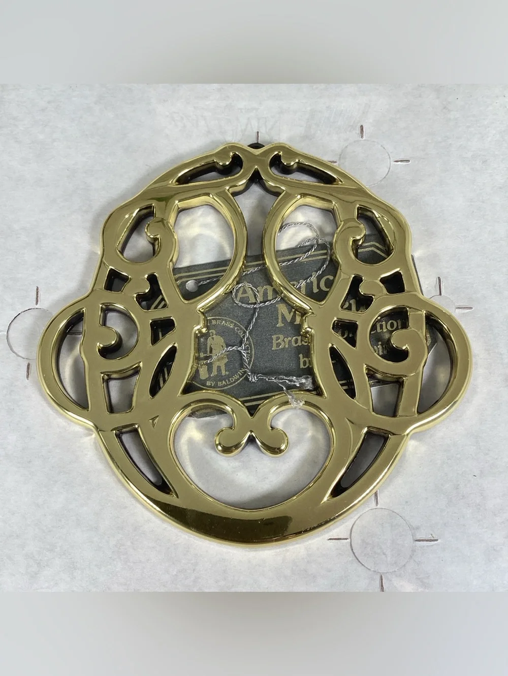 Baldwin Brass Oglethorpe Cypher Trivet #7073.030 New In Box Classics Collection